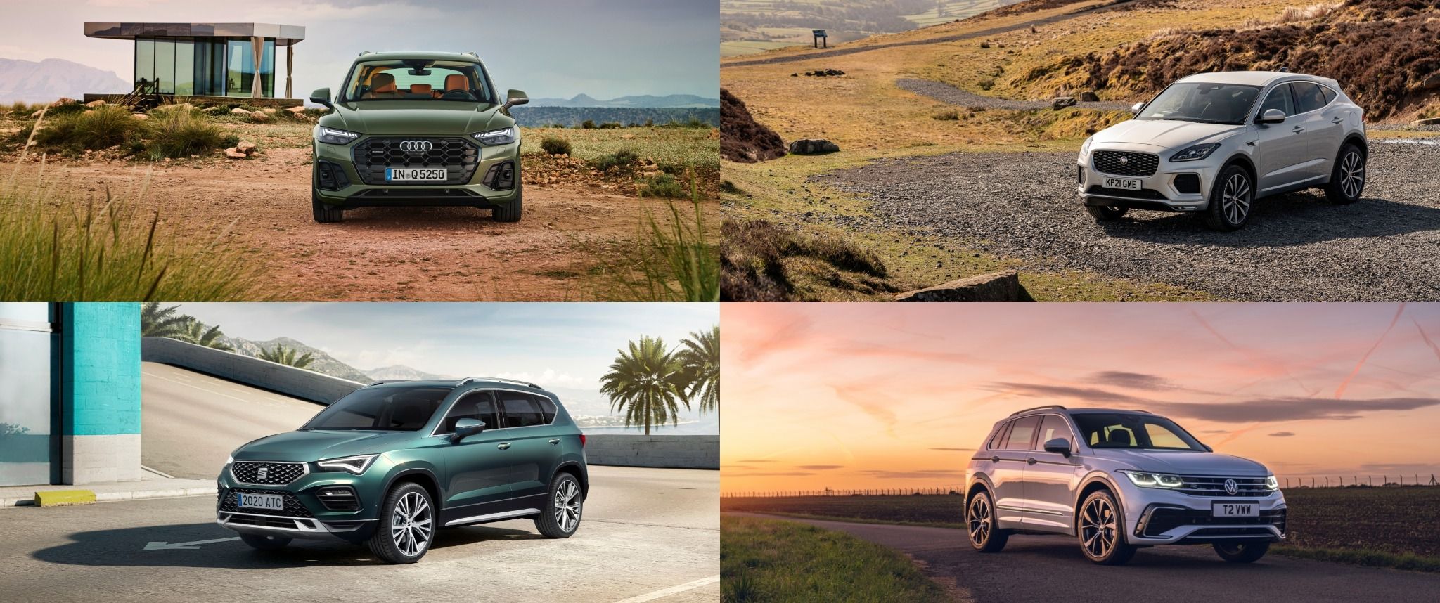 What’s the best mid-size SUV? Seat Ateca, Volkswagen Tiguan, Jaguar E-Pace, Audi Q5 image