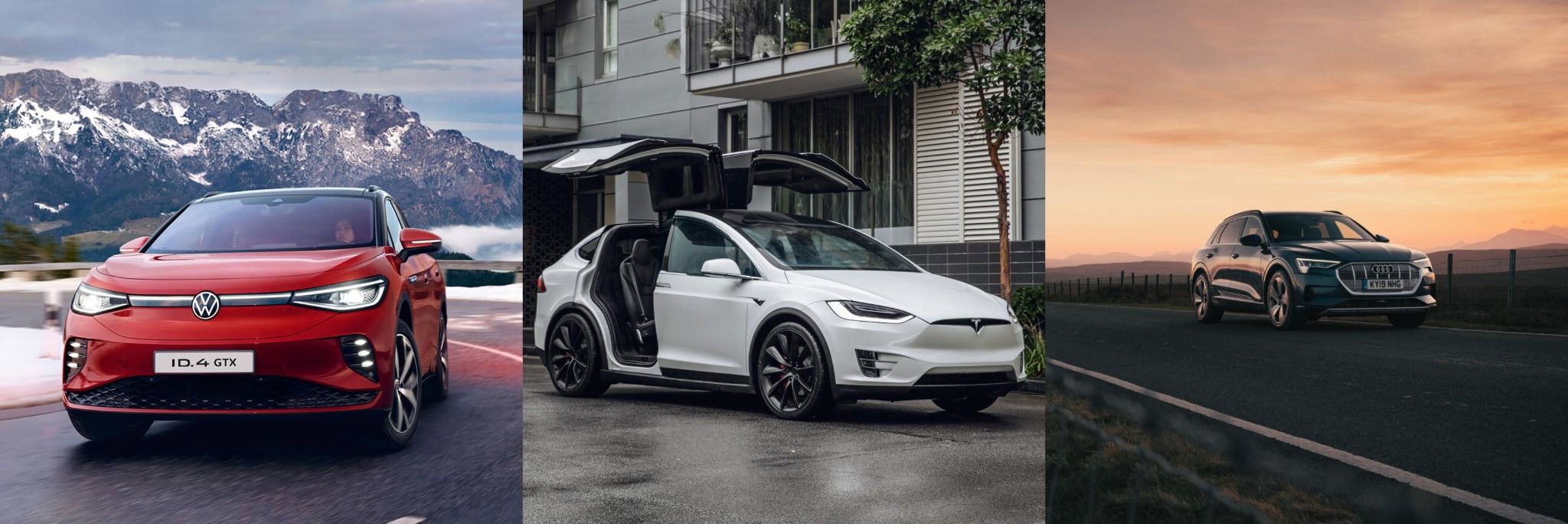 Picture of a Model X, e-tron and ID.4