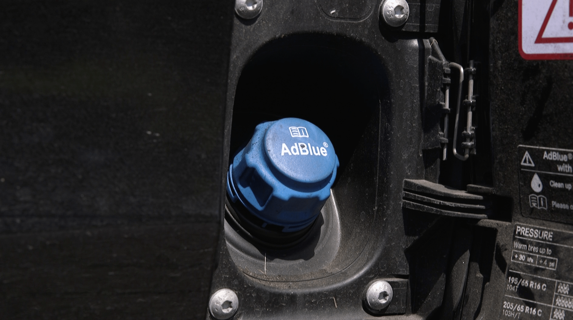 AdBlue cap on a car
