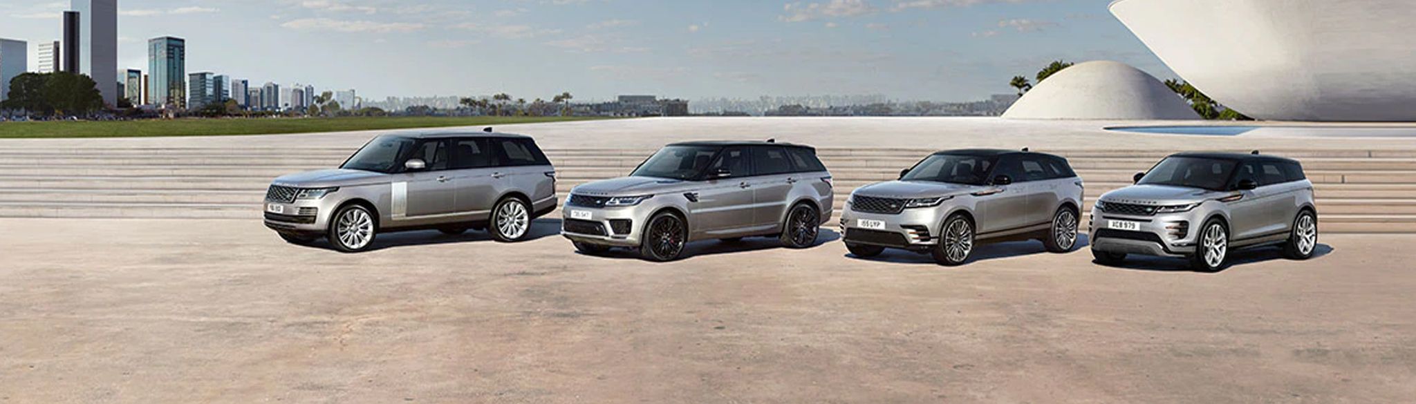 Silver Range Rover line up