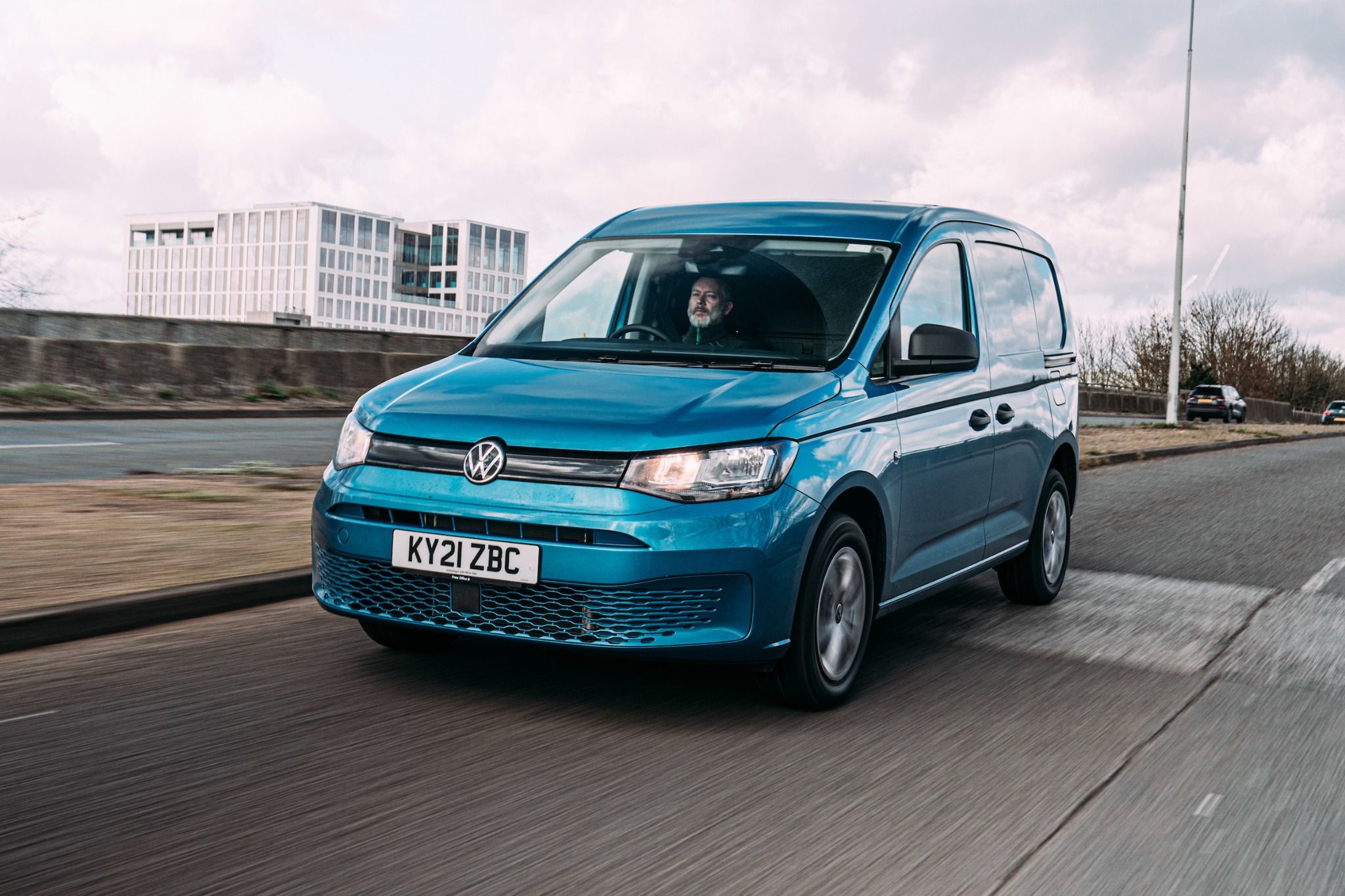 Blue Volkswagen Caddy